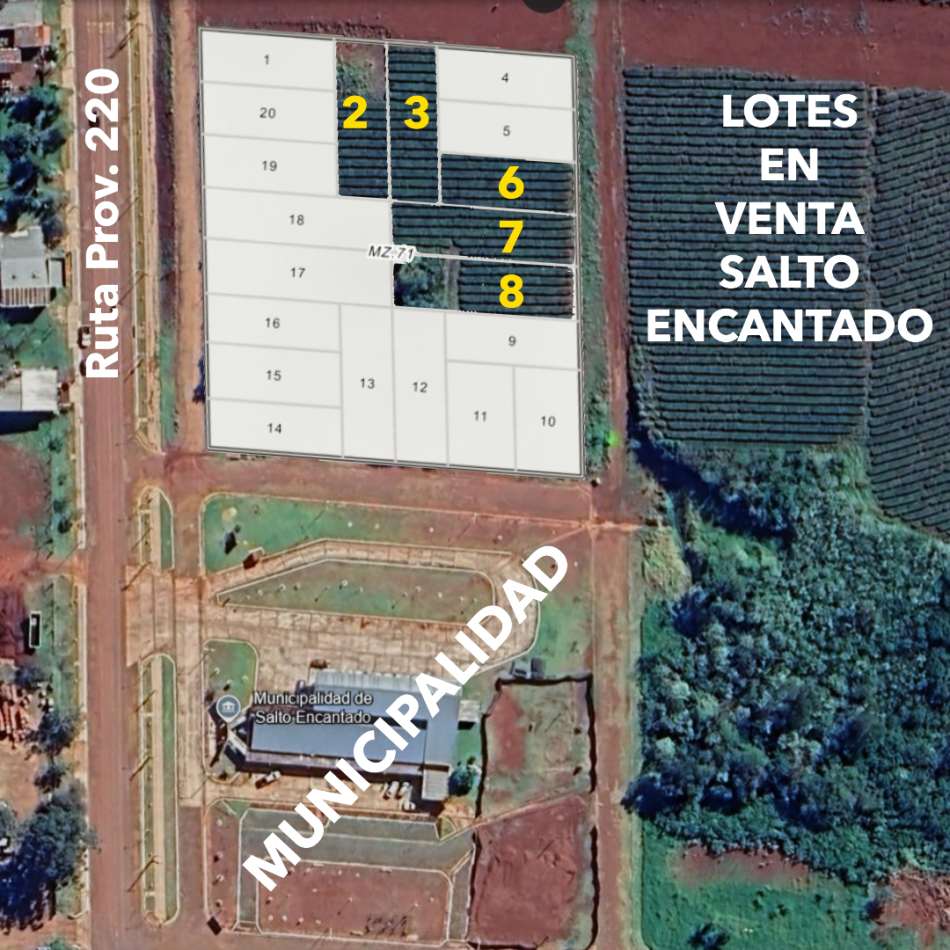 Loteo LG - Terrenos financiados sobre Ruta 220 en Salto Encantado